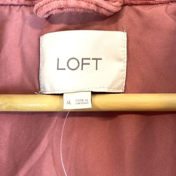 LOFT Salmon Pink Corduroy Shirt Jacket XL NWT - Picture 6 of 8